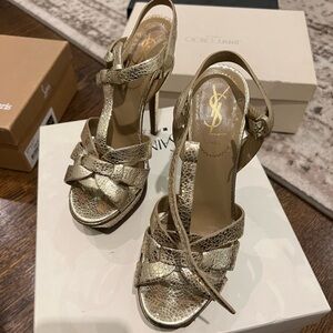 Gold Platform Tribute Sandal